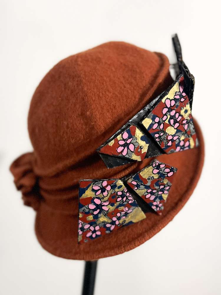 Eco-conscious Fashion Art Pin - Flower Design #4 - Image 2