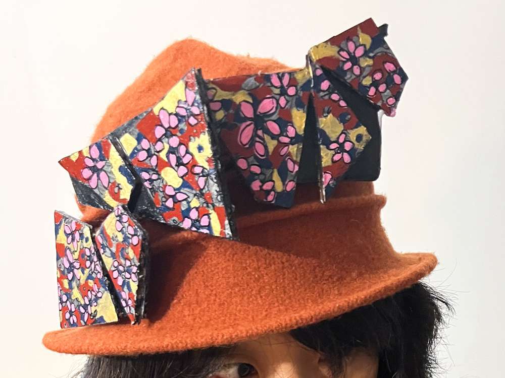 Eco-conscious Fashion Art Pin - Flower Design #4 - Image 4