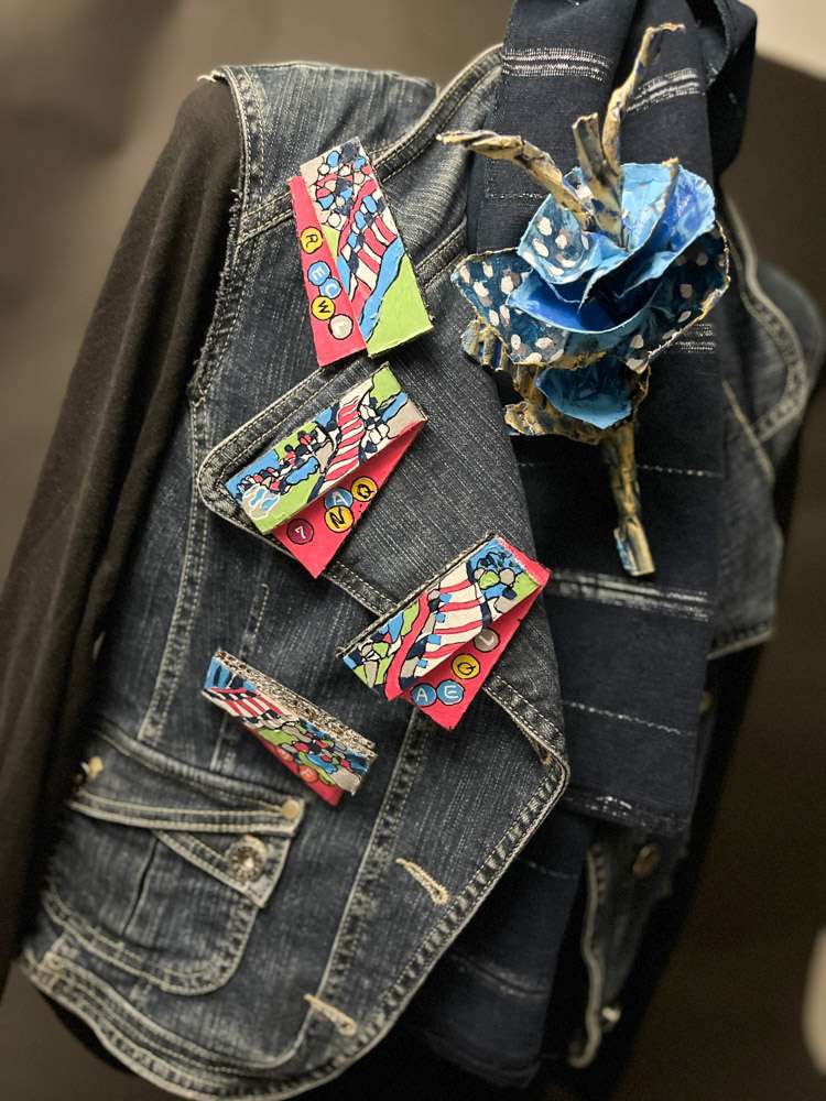 Eco-Conscious Fashion Art Pin - Abstraction - Image 8